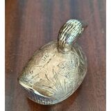 Vintage Solid Brass Duck-Shaped Jewelry Box