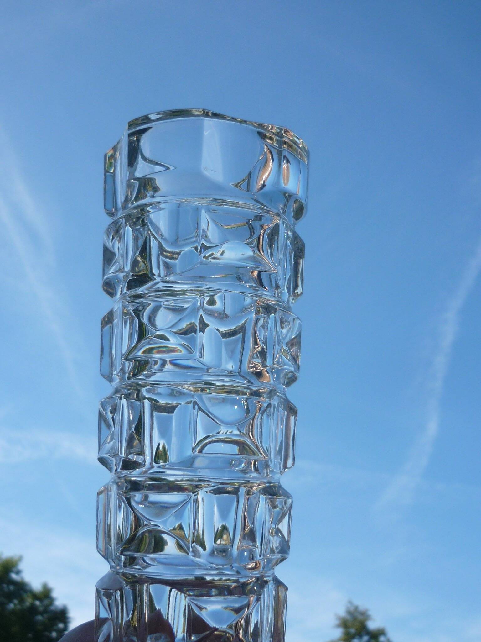 Translucent art-deco vase