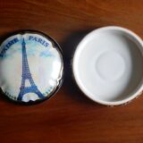 Boite à bijoux J'aime Paris motif Tour Eiffel en porcelaine des années 90