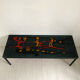 60's enamelled ceramic and metal coffee table