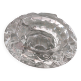 Bougeoir en verre ciselé