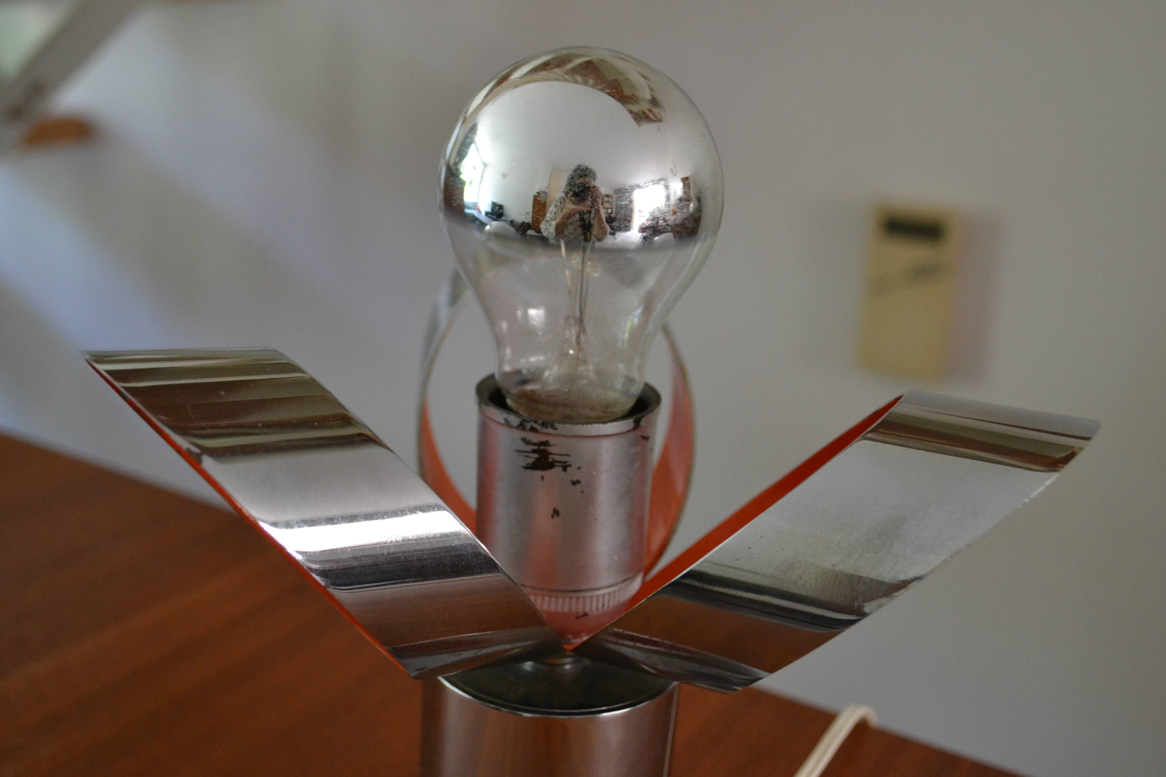 Raak flower lamp chromed metal