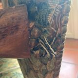 Pair of carved sheepbone armchairs with toe. Louis XIII early twentieth century