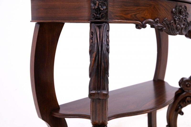 Rosewood console, France, circa 1890. After renovation.