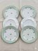 Set of 6 dessert plates in Limoges porcelain - Water green
