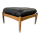 Eric Merthen Vintage Black Swedish Pouf / Footstool