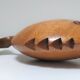 Two door peaks aperitif zoomorphic fish bird solid wood vintage design
