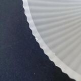 White frosted glass lampshade with pleated effect