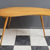 Table en bois en forme de rein des années 1960