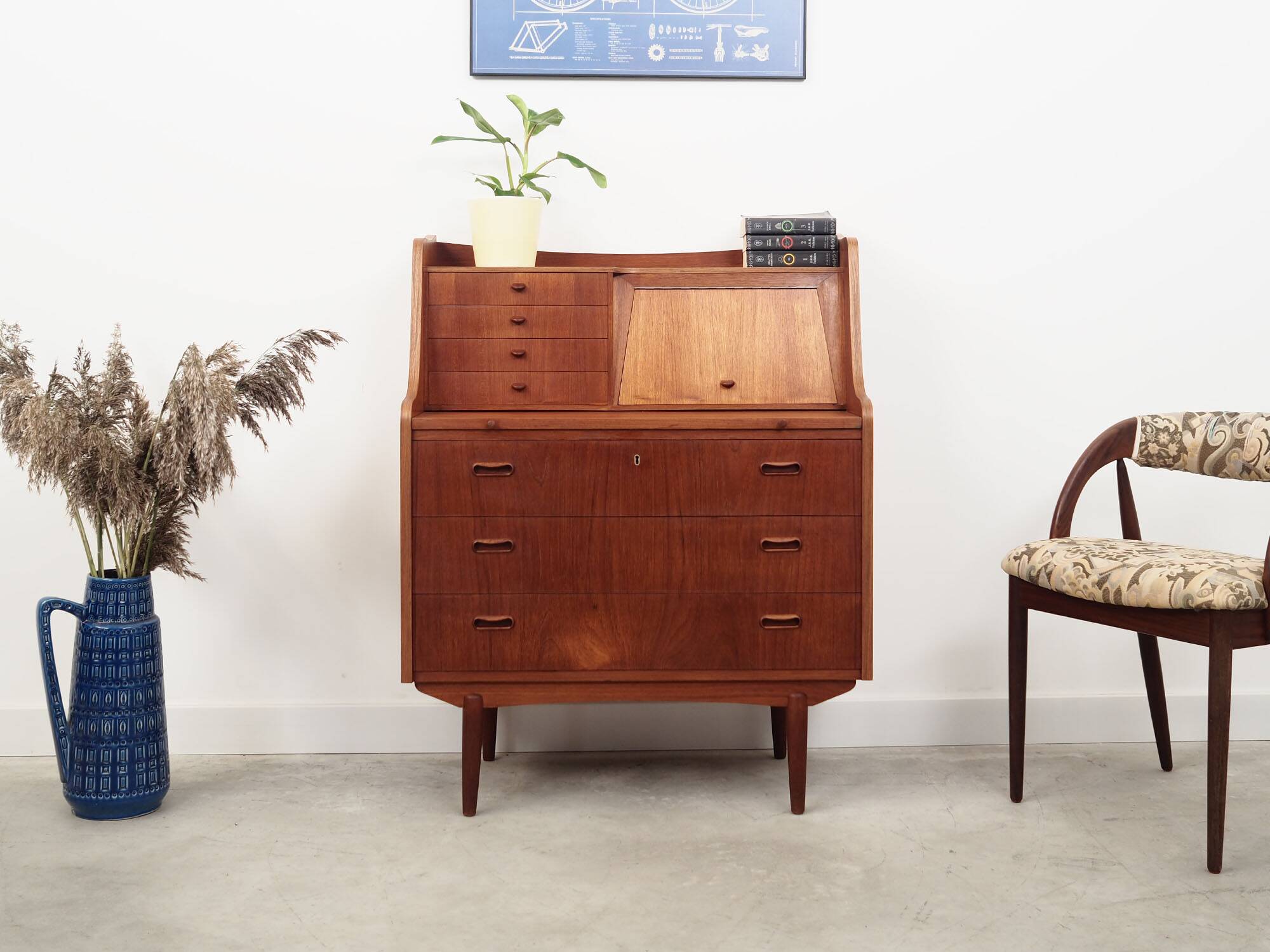 Teak secretary, Danish design, 1960s, production: Denmark