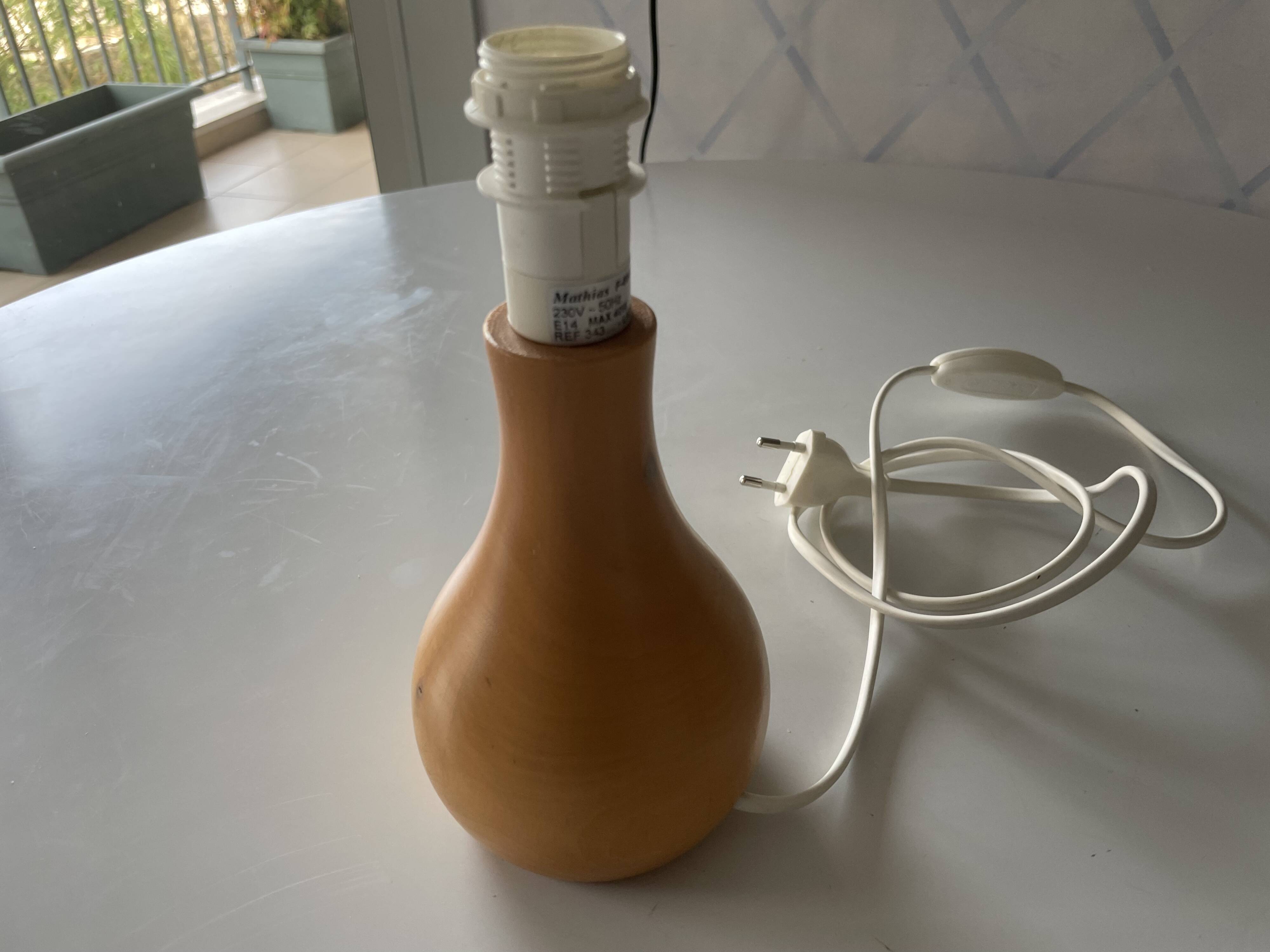 Wooden lamp from the 80s