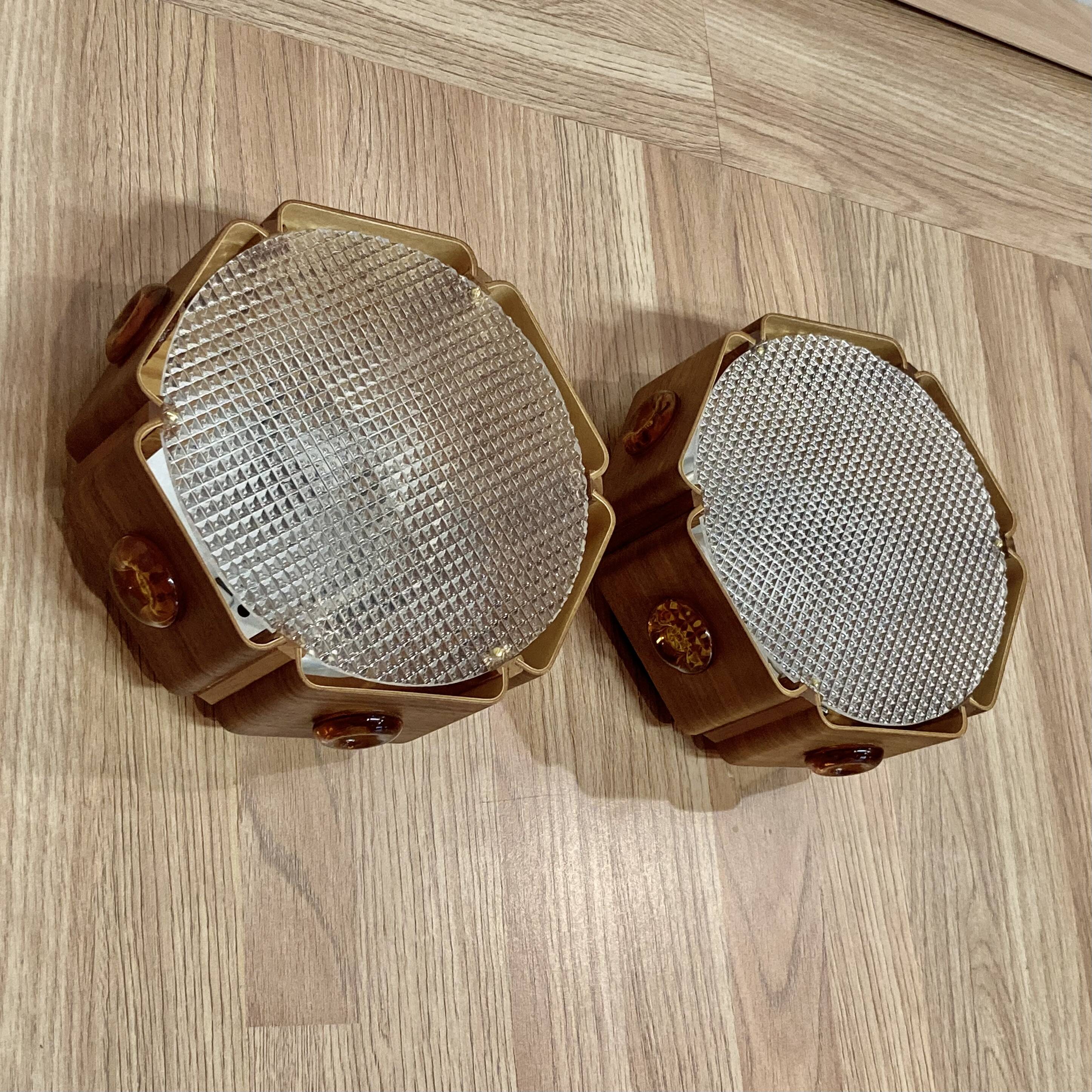 Paire d'appliques design scandinave 1950.