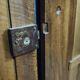 Pair of walnut wardrobe doors, dated 1895 / for cupboard