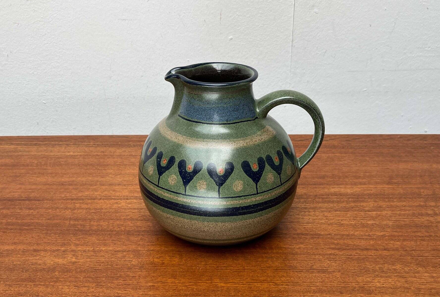 Carafe, vase vintage en céramique de KMK Keramik Manufaktur Kupfermühle, Allemagne années 1970