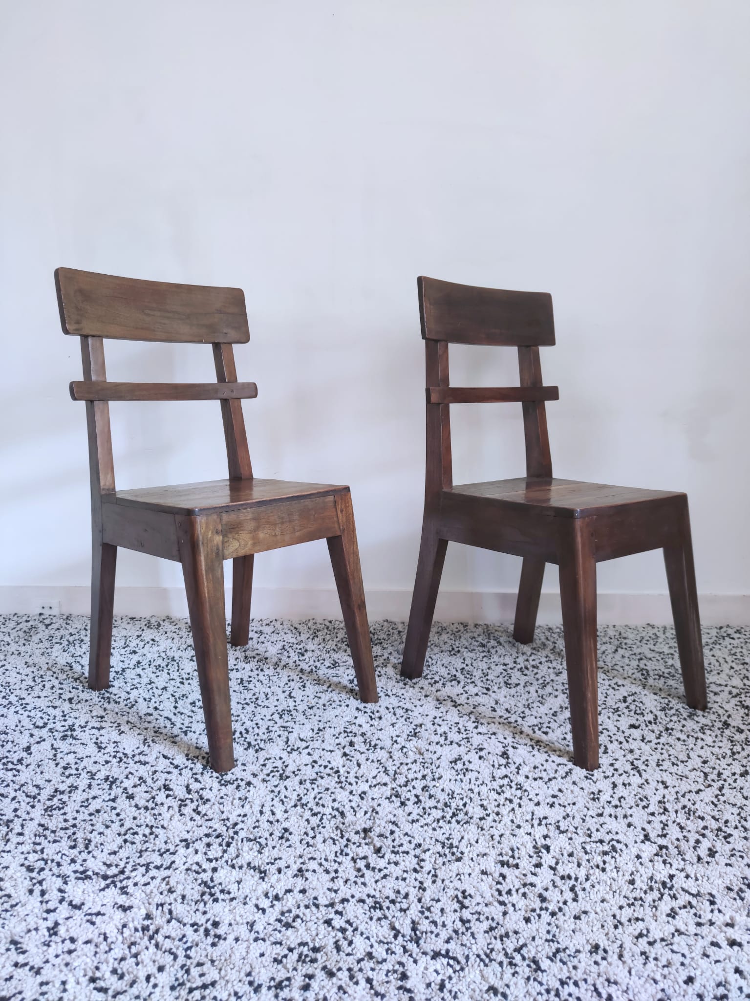 Pair of wooden chairs