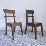 Pair of wooden chairs