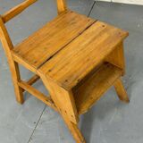 Chaise d'escalier de bibliothèque métamorphique esthétique vintage, années 1930