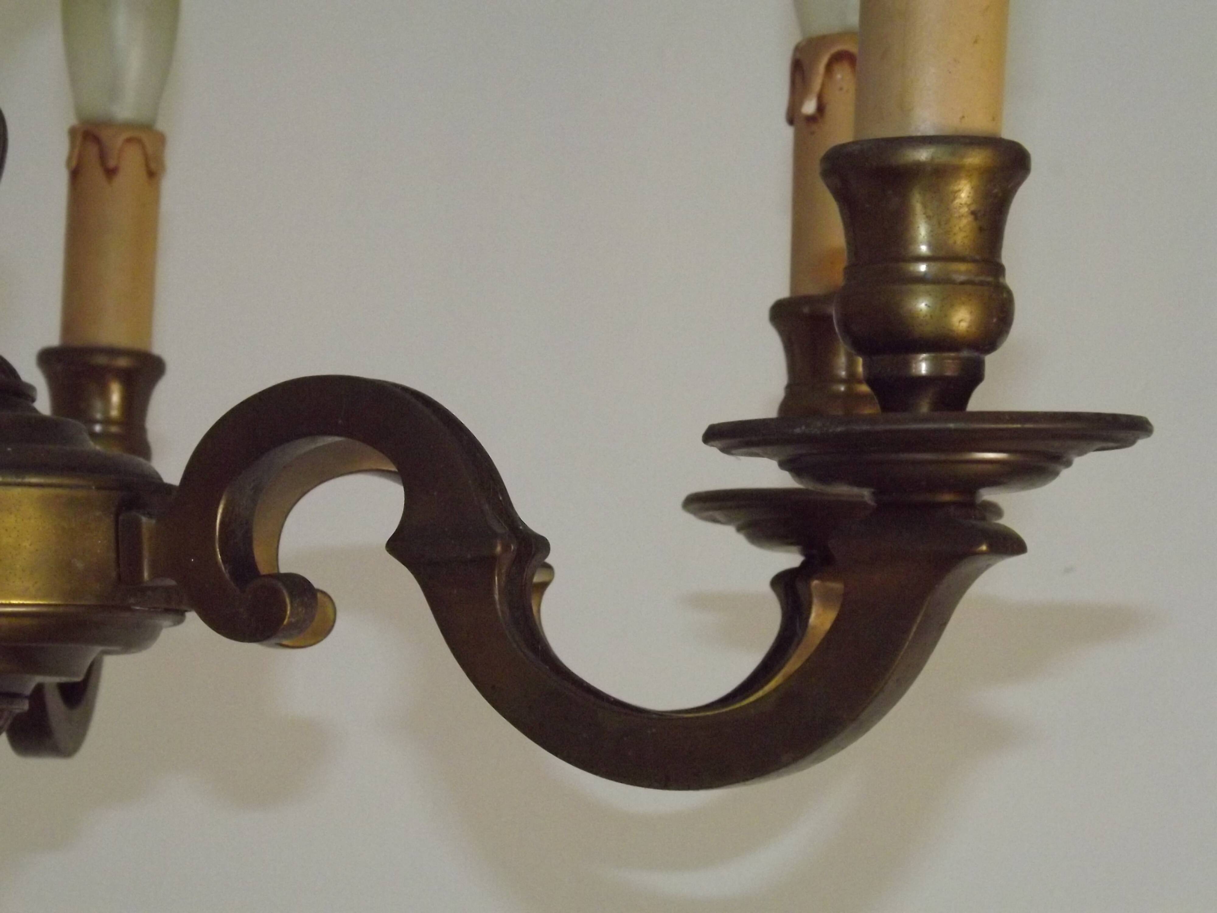 French Mid Century Brass & Copper 6 Light Traditional Style Chandelier 5571