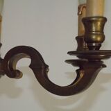 French Mid Century Brass & Copper 6 Light Traditional Style Chandelier 5571