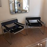 Armchairs design Vassily by Marcel Breuer Italian edition 80s