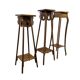 Vintage high side table in wood / plant table / shelf