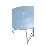 Blue wrought iron garden furniture