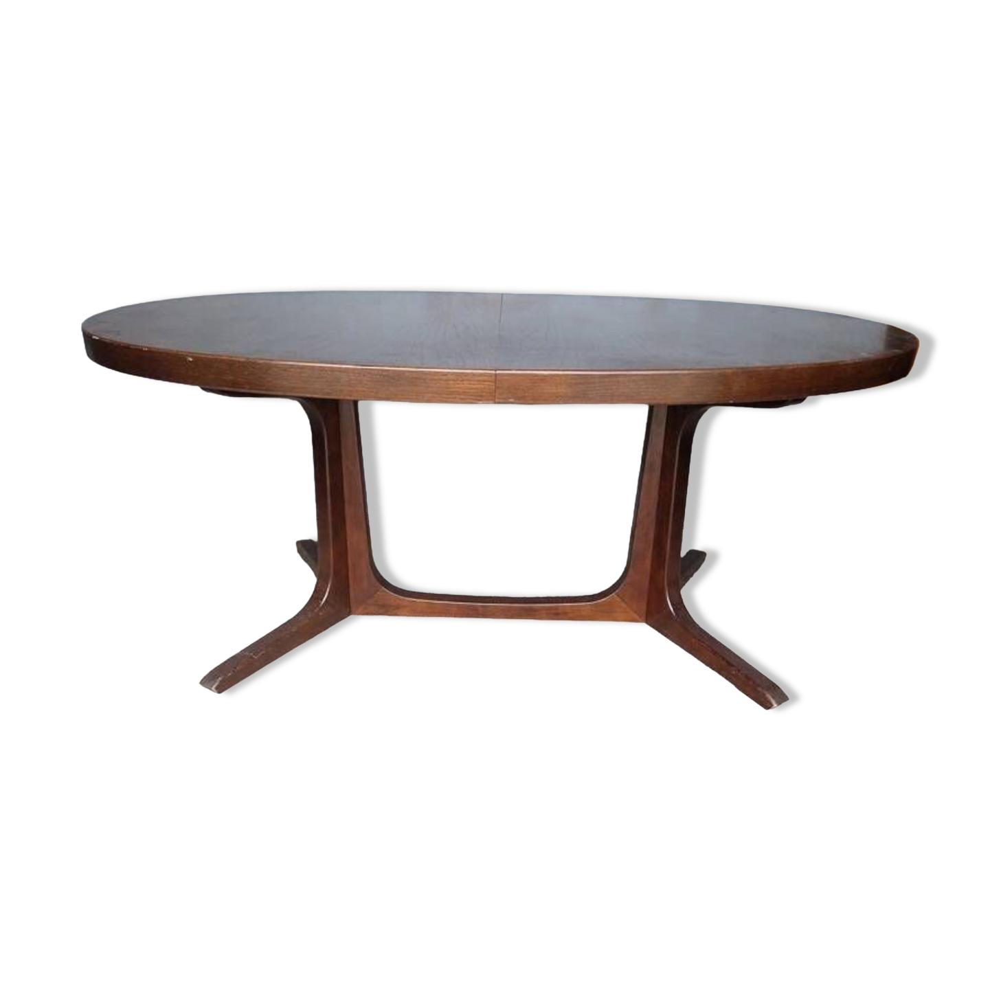 Baumann table + 2 wooden extensions ep 1970