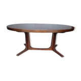 Baumann table + 2 wooden extensions ep 1970