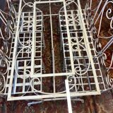 Iron and glass garden furniture