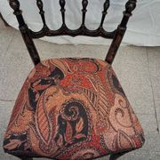 Chaise Napoléon III en bois noirci