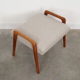 Oak footrest, Danish design, 1970s, production: Denmark