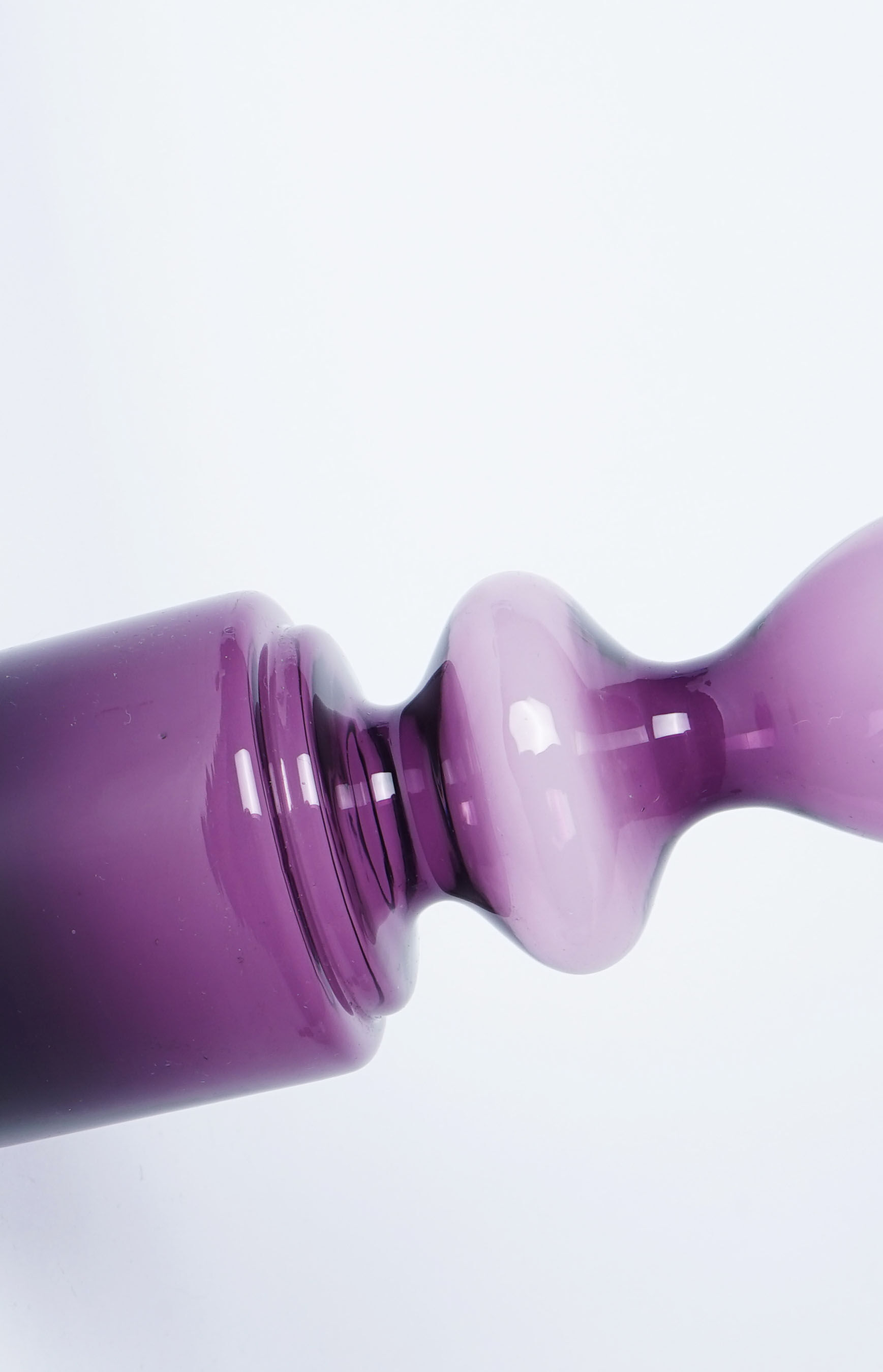 Transparent purple vase