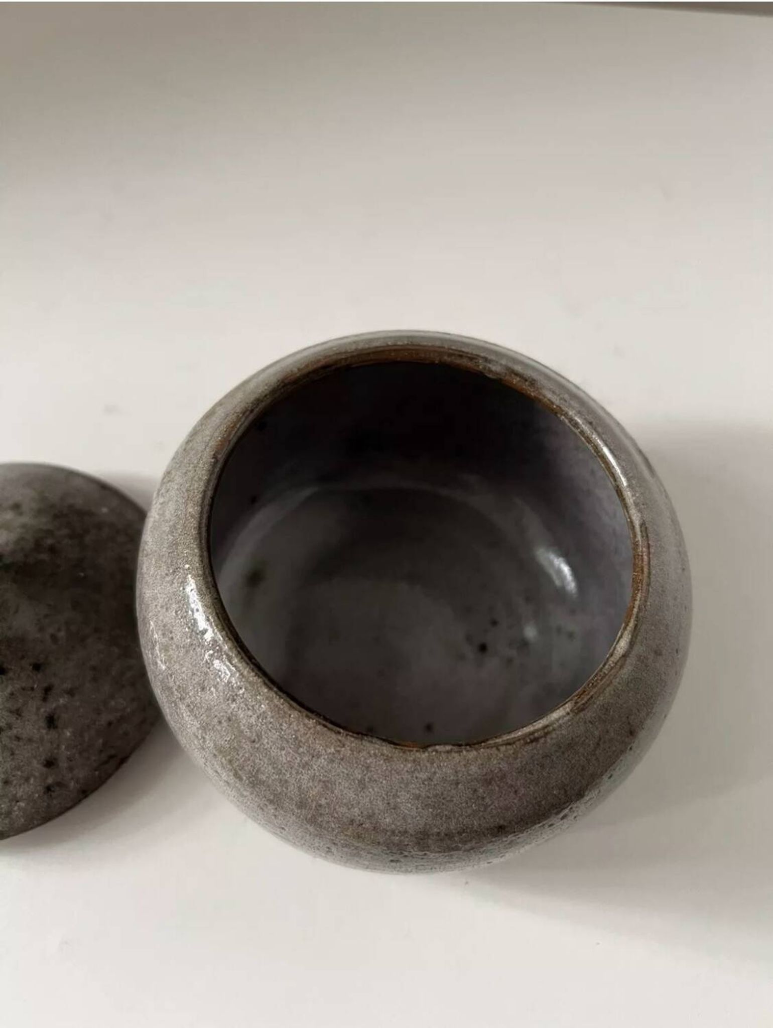 Ancien pot grès sucrier ACTH Thierry Chantal ROBERT