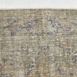 Gray vintage turkish carpet, Distressed vintage large carpet gray