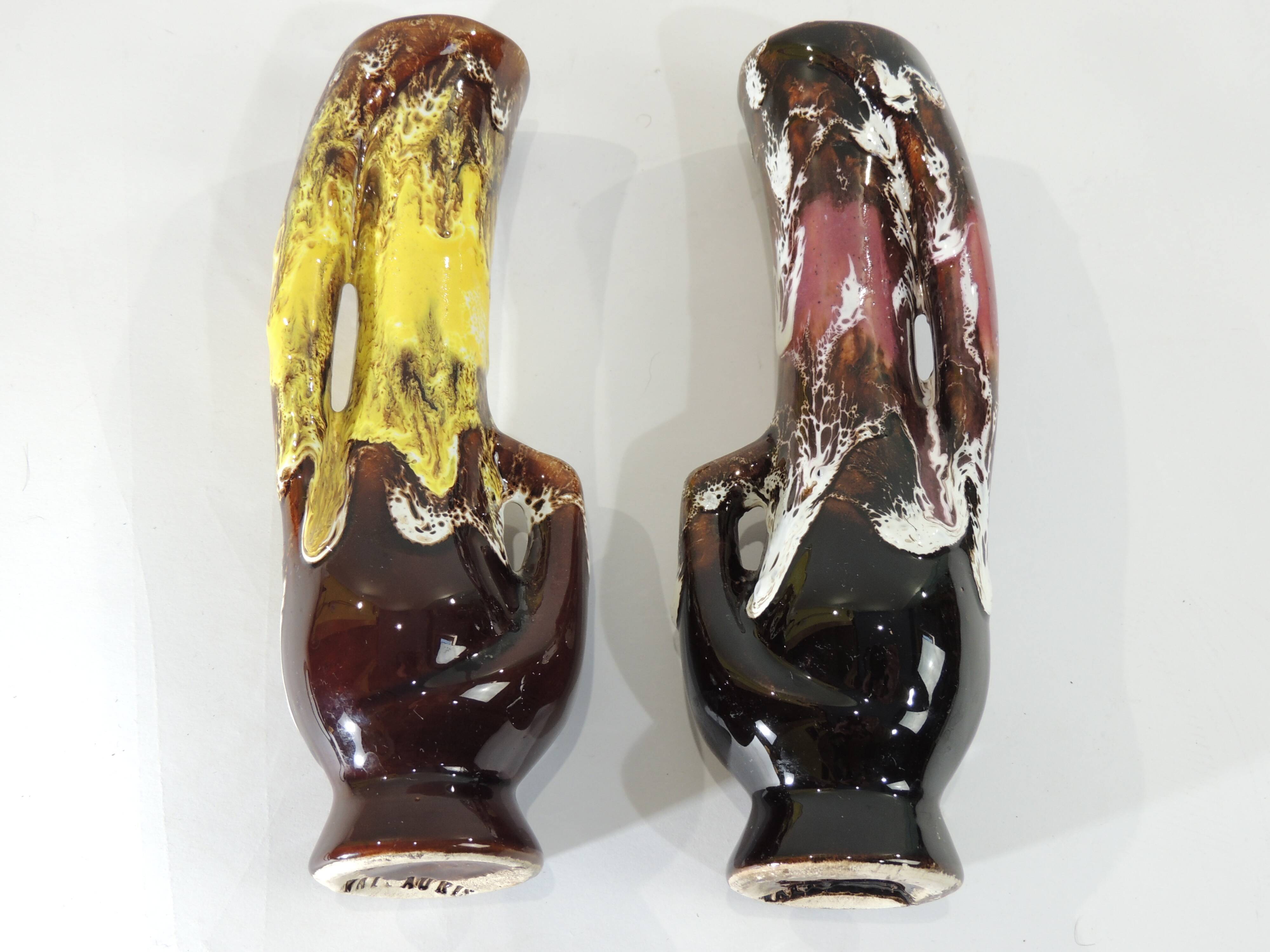 Pair Soliflores Vallauris/vintage/vase
