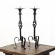 Pair of two large Vintage Brutalist Mid-Century Candlesticks