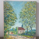 Signed landscape from 1947