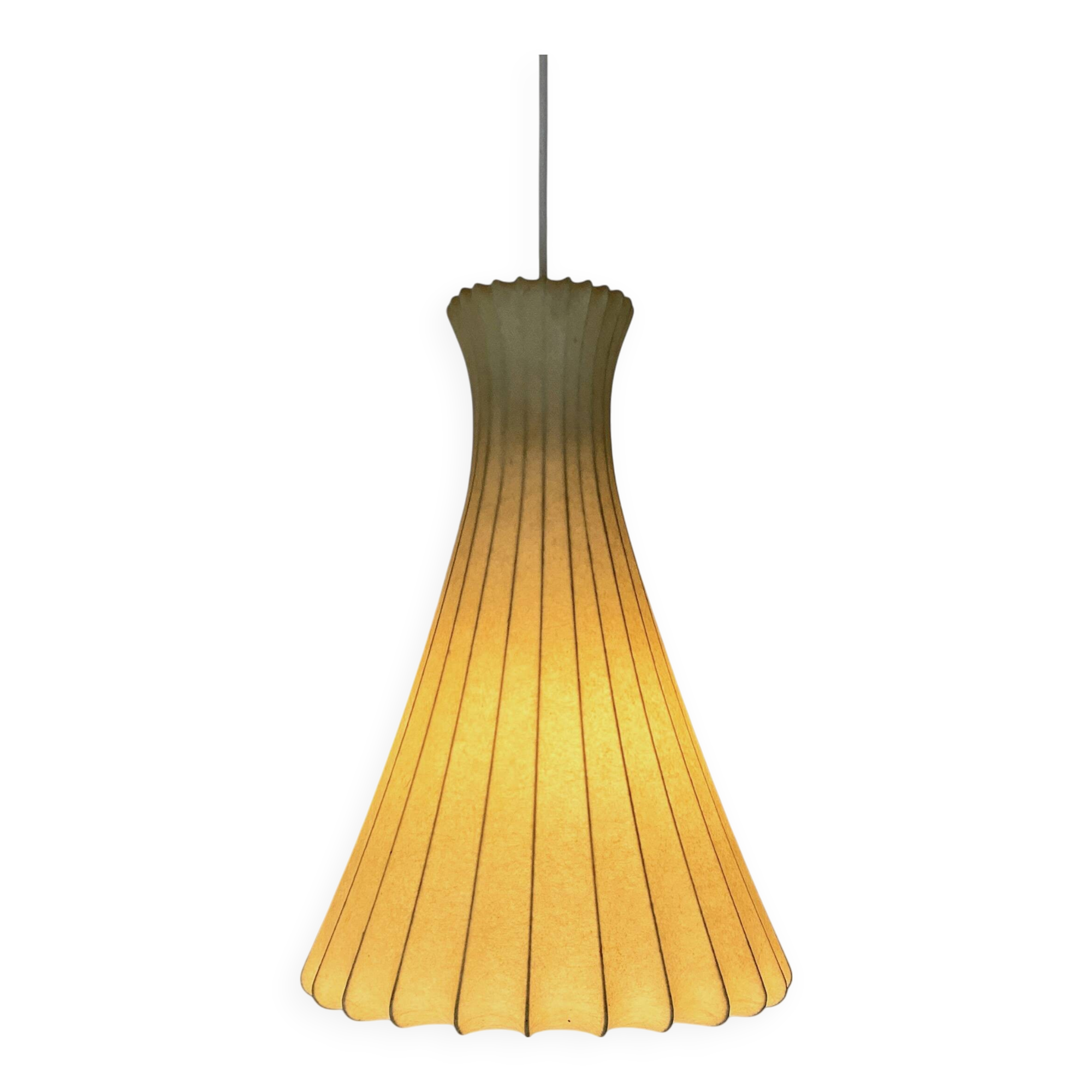 Large Cocoon Pendant Lamp, Friedel Wauer for Goldkant Leuchten, 1960s