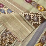 4x8 Soft Pastel Green Vintage Kilim Rug, 139x241Cm SK 33042