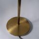 Brass reading floor lamp, adjustable arm, vintage anthracite shade.