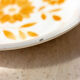 4 assiettes creuses vintage - fleurs oranges