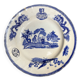 Vieillard Bordeaux, plat faïence fine Tonkin fin XIXème