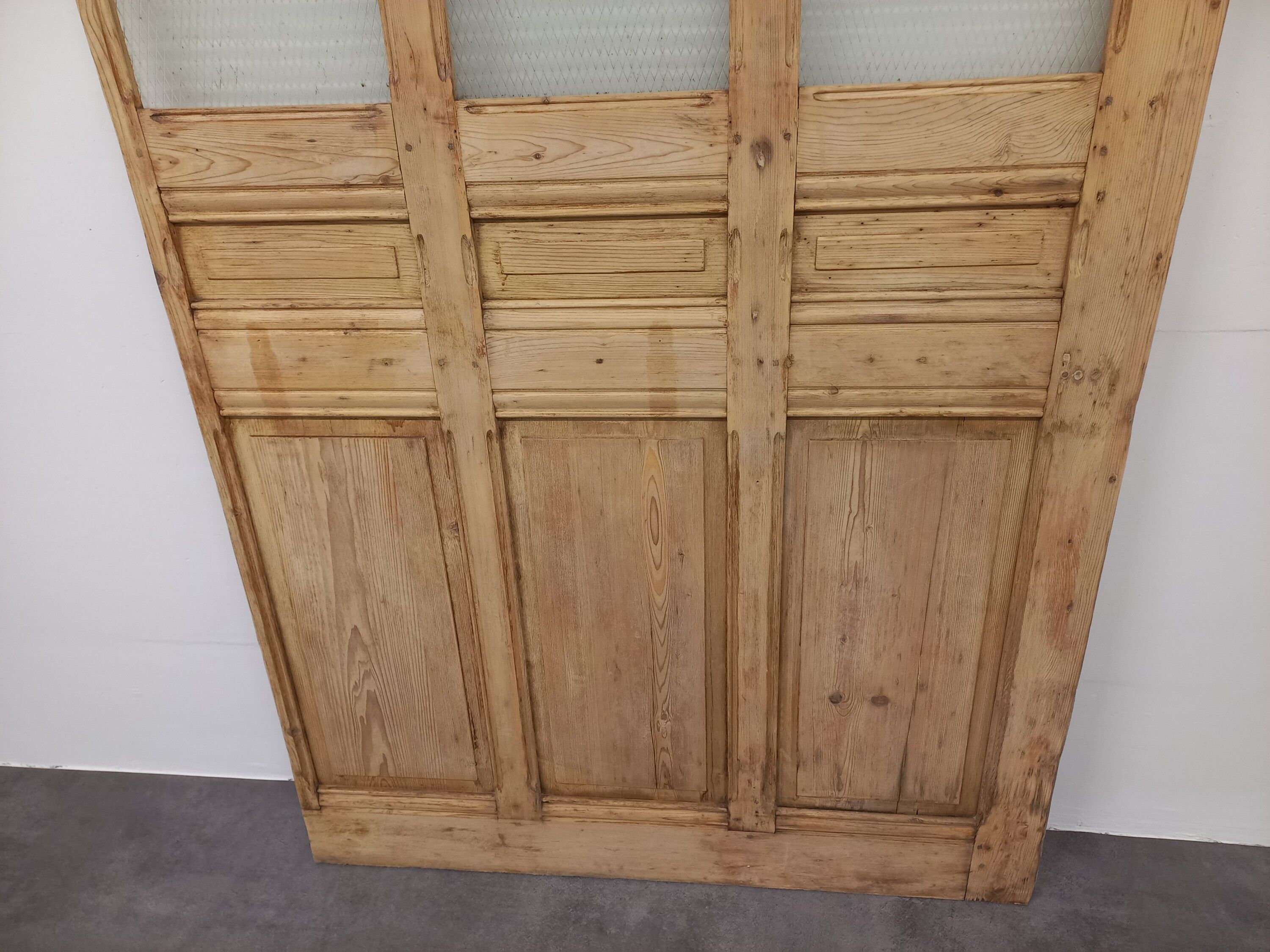 Partition in wood and glass 128 cm