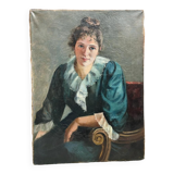 Portrait of a young woman circa 1890 - 1900