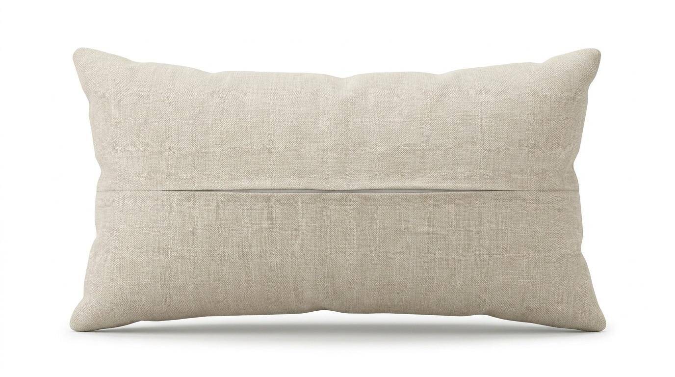 Housse de coussin brodée vintage 28x51 cm