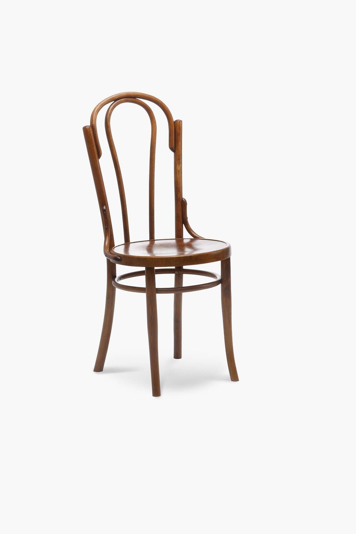 Chaise en bois courbé avec motif floral