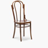 Bent wood chair with floral motif