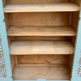 Vintage Parisian wardrobe, blue-green and gray