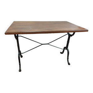 table de café en chêne - fonte