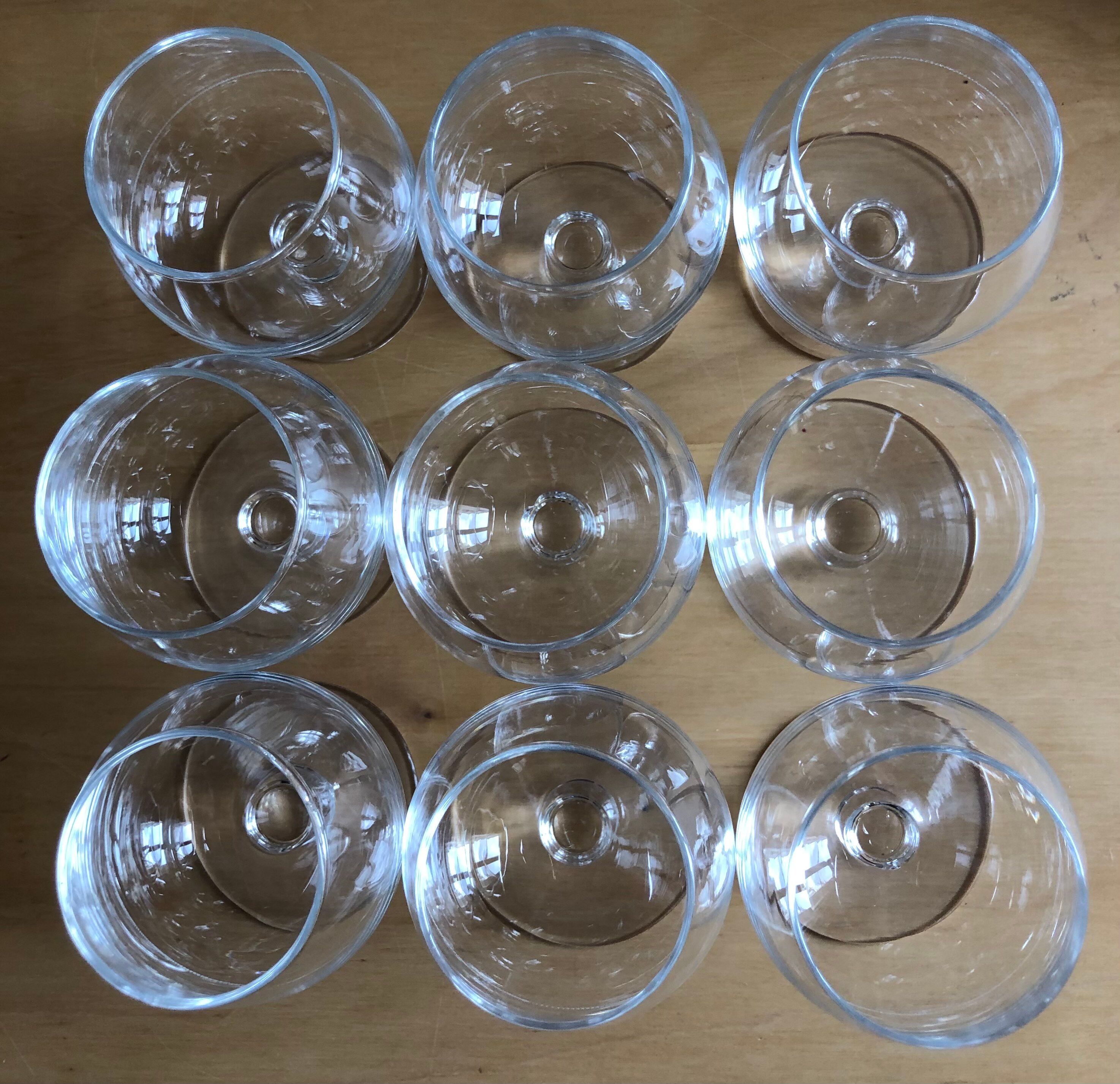 Crystal cognac glasses